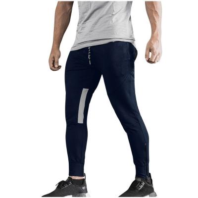 China Anti-Wrinkle OEM Customized Logo Casual Cotton Sports And Fitness Pants For Men With Narrow Foot for sale