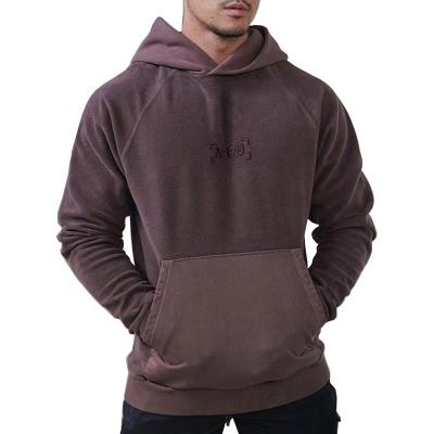 China Breathable Custom Design Poncho Casual Pullover Sherpa Fleece Terry Warm French Hoodies For Men for sale