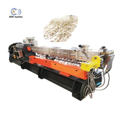 China Bioplastic Twin Starch Compoud Screw Extruder Granules 100% Biodegradable Plastic Lab Extruder Machine for sale