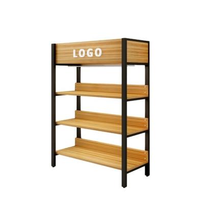 China Various Modern Design Layers Bakery Rack Single Sided Bread Shelf Display for sale