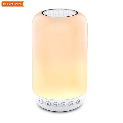 China Jumon Rechargeable Portable Sound Machine USB Bedside Lamp Baby Night Light Seven Colors Peaker For Adults Children for sale