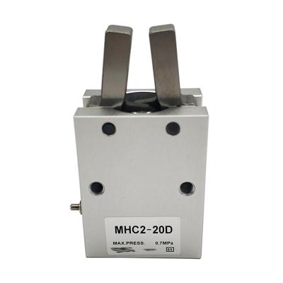 China Factory MHC2-20D Angular Type Double Acting Air Gripper Finger Pneumatic Cylinder for sale