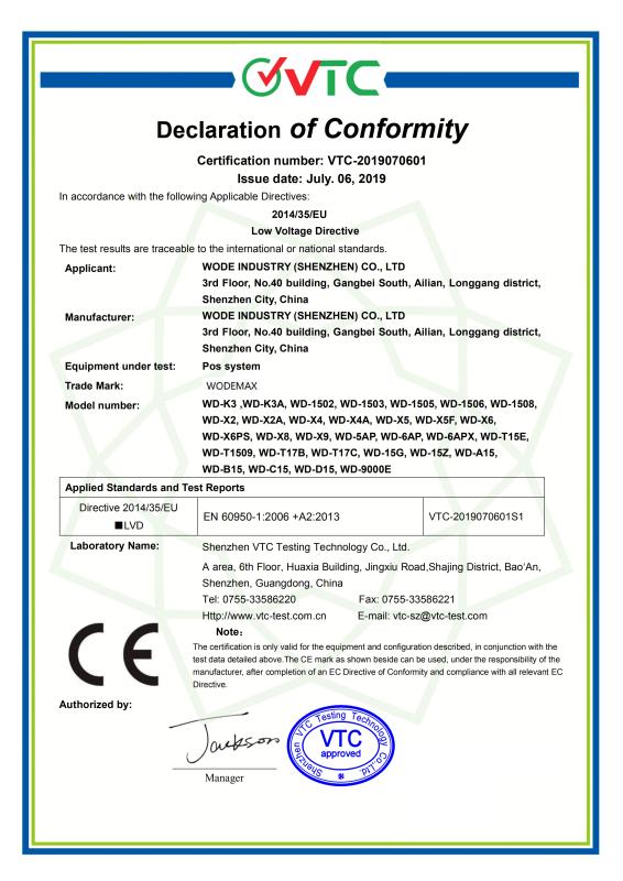 CE - Wode Industry(Shenzhen) Co., Ltd.