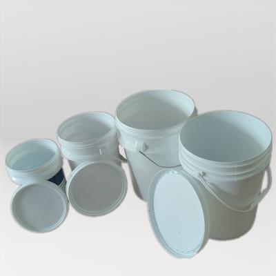 China Paint JFPC Manufacturer 16L Bucket Drum Buckets Plastic Container With Holder And Lid For Battery Zinc Powder Top OEM Color Printing for sale