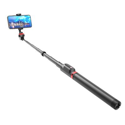 China Portable Remote Control Flexible Focus Remote Control Free Head Can Be Reused Charging Aluminum Tripod Wireless Selfie Stick for sale