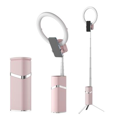 China New Mobile Phone Holder Ring Light Portable Tik Tok Portable Flexible Invisible Box Lighting Sufficiency Living Light 10 Inch Floor Desk Tripod for sale