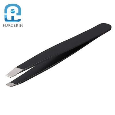 China Wholesale High Quality Oblique Eyebrow Stainless Steel Tip Eyebrow Tweezers For Young Women for sale