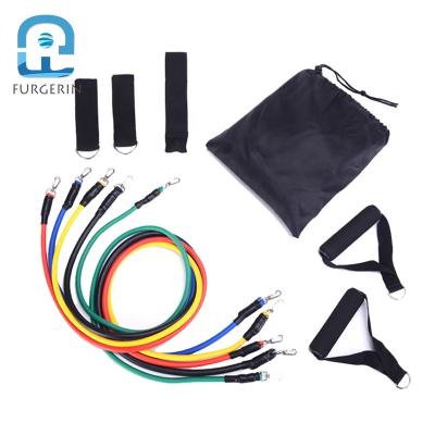 China 11PCS/Set Adjustable Rubber Rope Fitness Pull Rope Resistance Band Elastic Band Set Exercise Band Exercise Bands for sale