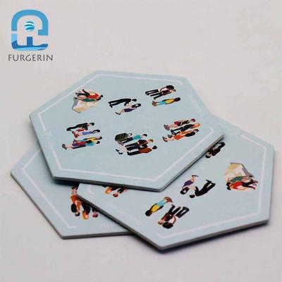 China FURGERIN 2019 Viable Wholesale Custom Printed Paper Beverage Cup Cardboard Absorbent Beverage Coasters Viable For Bar for sale