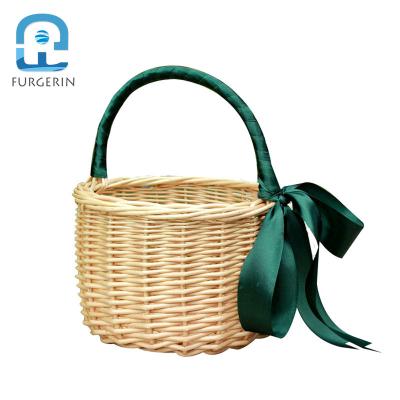 China Simply Hand Gift Flower Basket Wedding Gift Box Flower Basket for sale