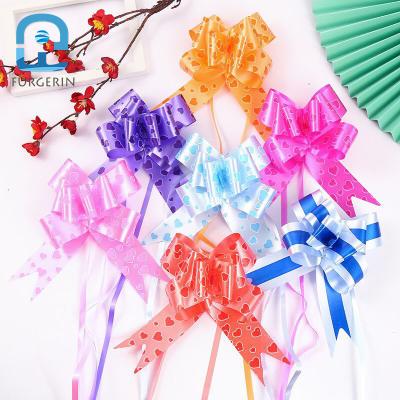 China Beautiful Butterfly Wedding Celebration Supplies Pull Flower Gifts Multicolor Pull Flower Ribbon Holiday Decoration for sale