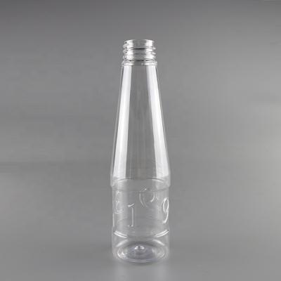 China 90ml Empty Household Products Recyclable PET Long Neck Plastic Wine Bottle Clear for sale