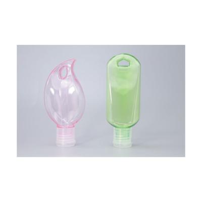 China BEAUTY PACKAGING 2021 New Design Good Quality Hook 50ml Transparent Squeezable Plastic Bottle With Flap for sale