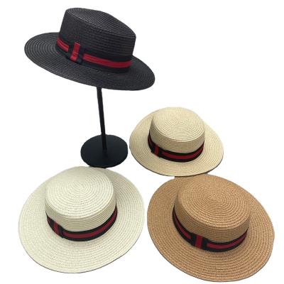 China Wholesale custom UV WOMEN girls flat hat flat fedora hat CHINA MANUFACTURER CHINA MANUFACTURER charm logo SUN logo flat hats summer for sale