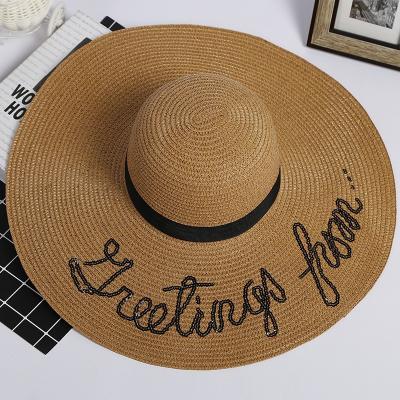 China Promotional CHEAP image DROPSHIPPING summer stretching straw hats outdoor natural oversized STRAW soft straw hats beach hats for sale