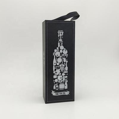 China Portable Recyclable Luxury Gift Box Foam Foam Wine Spirit Bottle Glass Gift Box for Whiskey Vodka for sale