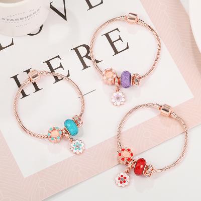 China CLASSIC simple bracelet rose gold European and American women's bracelet flower bracelet for sale