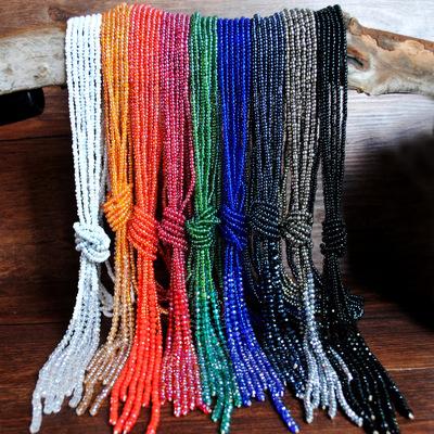 China Fashion Multilayer Handmade Beaded Sweater Chain With Crystal Jewelry Necklace for sale