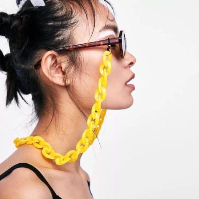 China Large Acetate Bag Chain Bag Chain Fashionable Flat Acrylic Sunglasses Chunky Eyewear Glass Chain Holder Necklace / Monocle Chain YE167 for sale