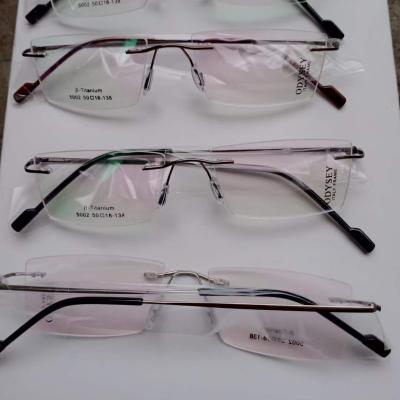 China 2021 Computer Office Glasses Anti-blue Rimless Eyeglass Rimless Glasses Eyeglasses River Optics for sale