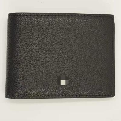 China Simple Design Small Size High Performance Modern Man Branded Genuine Leather Wallet for sale