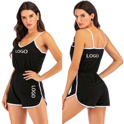 China PEARL Breathable 2021 Summer Jogger Yoga Gym Sportswear Halter Short Overalls Custom Women Rompers for sale