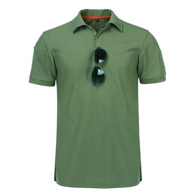 China Anti-Wrinkle Men's Short Sleeve Army Polo Shirt Male Military Summer Quick Dry Tees Men Clothes Turn-Down Simple Tactical Polo Shirts for sale