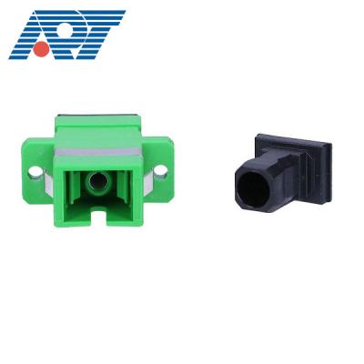 China Wholesale High Quality Singlemode PVC Flat Adapter SC/APC Simplex SM Green for sale