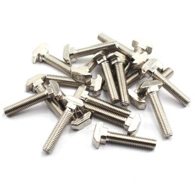 China Industrial Wholesale Carbon Steel 8.8 T-bolt Hammer Head Slotted T-bolt For Slot 10mm 2020 2525 3030 4040 6060 Aluminum Profile for sale