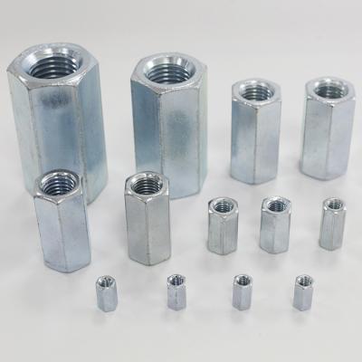 China Safe M3 General Industry Punch Long Hex Nuts Top Quality Cheap Steel Coupling Nut for sale