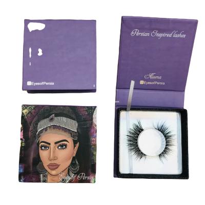 China Custom hand made 3d logo 20mm mink eyelash durable seller custom eyelash with magnetic box 3d 20mm mink lahes for sale