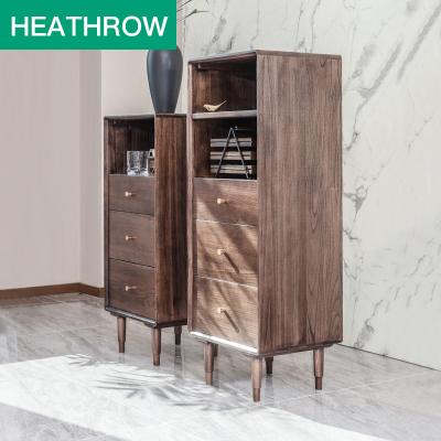 China Modern Simple Side Cabinet Restaurant Bucket Cabinet Solid Wood Solid Wood Drawer Cabinet European Full Package for sale