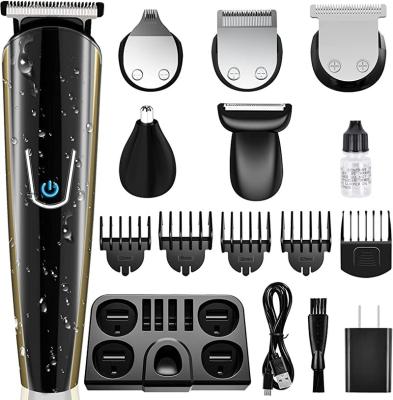 China Household 5 in 1 Hair Trimmer Nose and Ear Hair Trimmer Set Men Electric Usb Cordless Multi Head Hair Clipper for sale