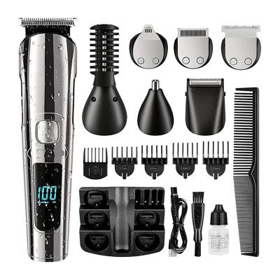 China New Household Hairdresser 6 in 1 Metal Hair Trimmer Multifunctional Men's Usb Rechargeable Cordless Professional Hair Clipper for sale