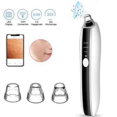 China Replaceable 3 Electric WiFi Blackhead Remover Deep Cleansing Blackhead Remover Blackhead Remover Camera Nose Face Blackhead Visual Pore Acne Vacuum for sale