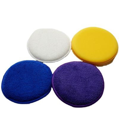 China Plain Car Protection Microfiber Wax Applicator Pad Car Wax Wash Sticky Sponge for sale