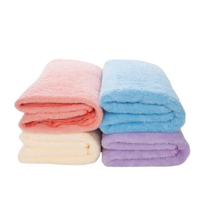 China Wholesale QUICK DRY soft touch double side super fleece coral towel for sale