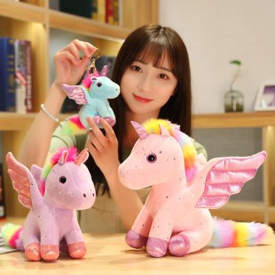 China OEM Manufacturer Pretty Gift Custom Cute Shiny Animal Plush Toys Flying Stuffed Unicorn Plush Toy for sale