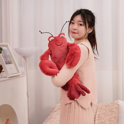 China Free Sample Decoration 22Cm Cute Plush Toy Lobster Crab Plush Bed Sleep Pillow Plush Toy for sale