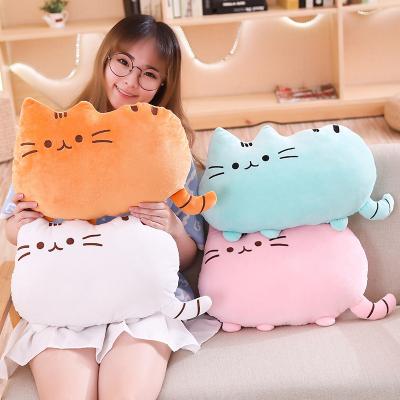 China Decoration Cat Animal Stuffed Toy Super Cute Wholesale Sofa Cushion Graduation Gift Soft Plush Cat Stuffed Pillow for sale