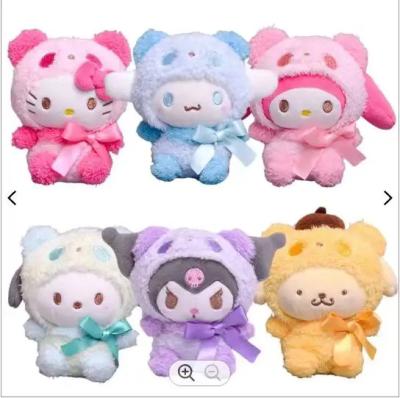 China Cute Gift 10cm Kuromi Cute My Melody Kt Cat Pc Dog Toys Hello Kitty Keychain Anime Plush Animals Figure Sanrio Pendant Accessories for sale