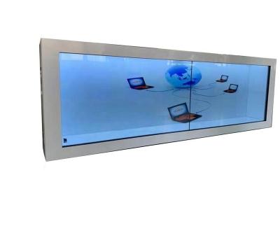 China Shopping mall 55 inch1*2/2*2/3*3 lcd presentation box transparent splicing screen customization,transparent lcd screen for sale