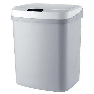 China Touchles Trash Can 2020 Viable 15L USB Rechargeable Battery Charging Induction Smart Sensor Automatic Sealing Trash Can for sale