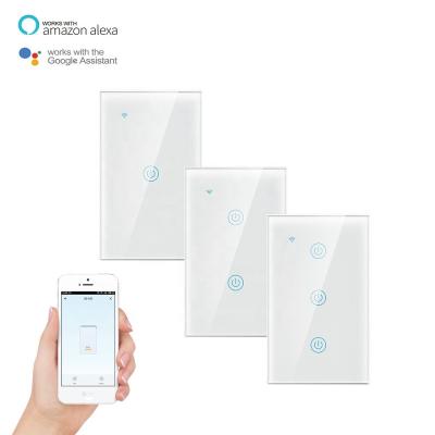 China 1/2/3/4 Bands For Touch Light Lamp Wall Switch Smart Smart Home Optional 1/2/3/4 Band Voice/Tuya APP Control With Alexa Google for sale