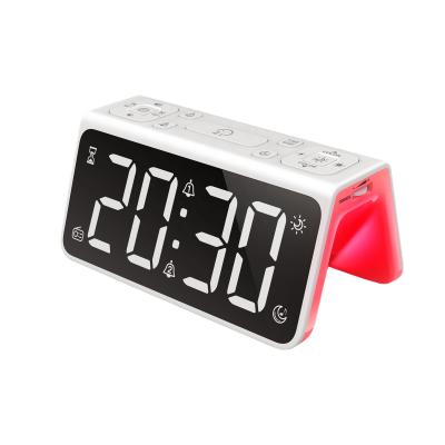 China Smart Home Digital LED Radio Alarm Clock Wake Up Night Light Table Alarm Nap Radio Clocks for Kids Older Adults for sale