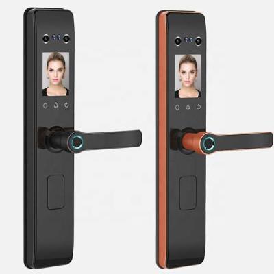 China Add 2020 Smart Keyless Doorbell Function New Digital Face Recognition Lock Door System for sale