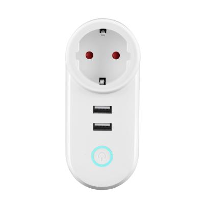 China Tuya Socket 10A/16A USA EU UK AU Plug 10A/16A USA Alexa Google Home IFTTT Electrical Wall Socket Residential/Multipurpose WIFI Smart Smart Plug With Usb for sale