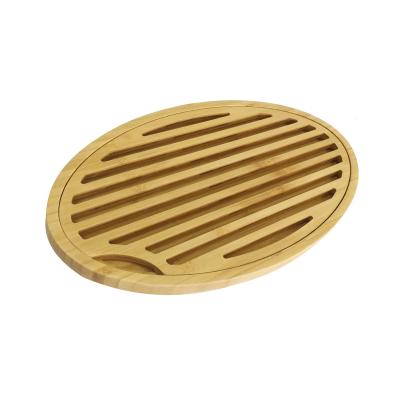 China Sustainable Premium Universal Two-Layer Bamboo Bread Crumb Bread Crumb Cutting Board / Serving Tray For Kitchen for sale