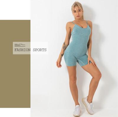 China Bodycon Breathable Seamless Sleeveless One-Piece Overalls Fitness Rompers Yoga Sports Sexy Active Jumpsuit for sale