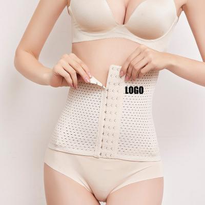 China Polyester Waist Trainer Steel Bone Women Binders And Shapers Corset Modeling Strap Body Shaper Slimming Belt for sale